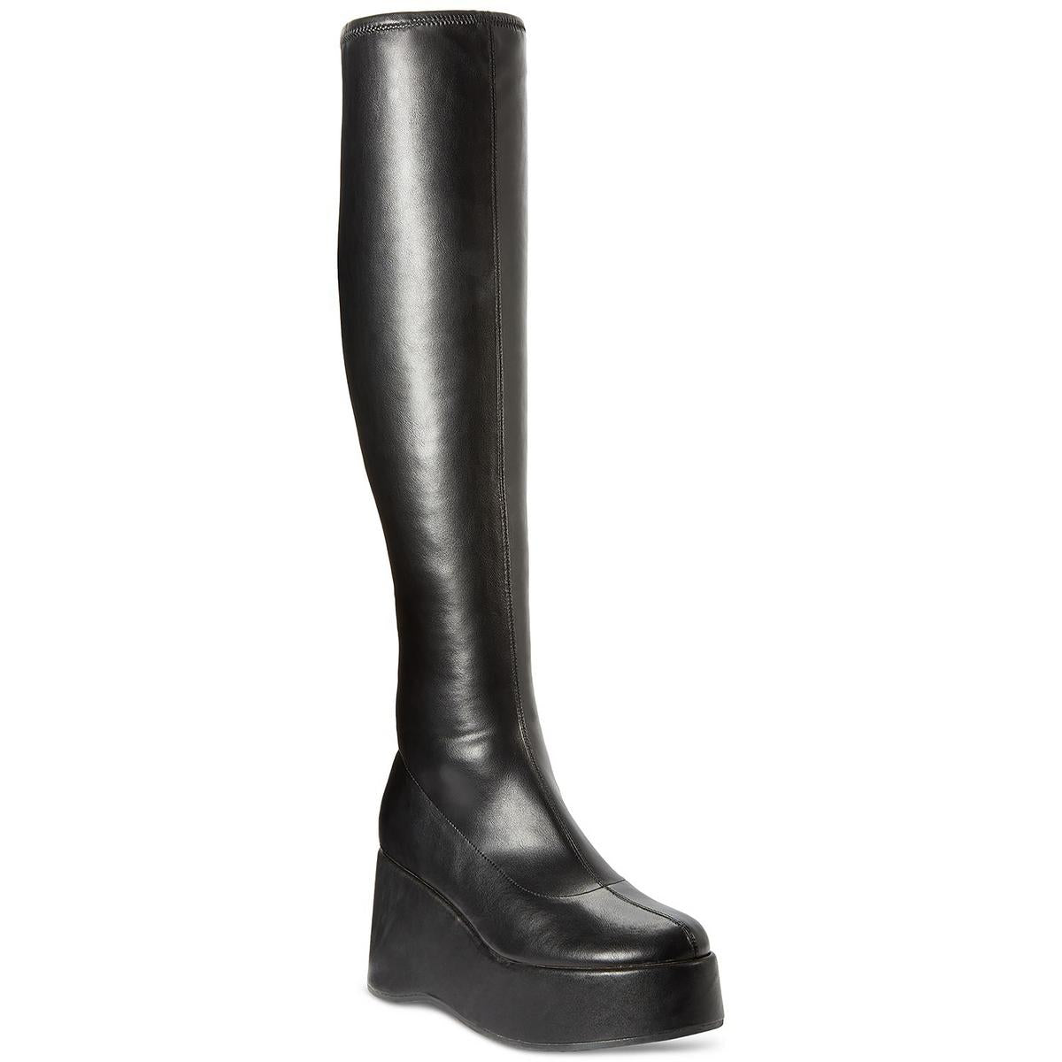 Enchantt Faux Leather Tall Wedge Boots
