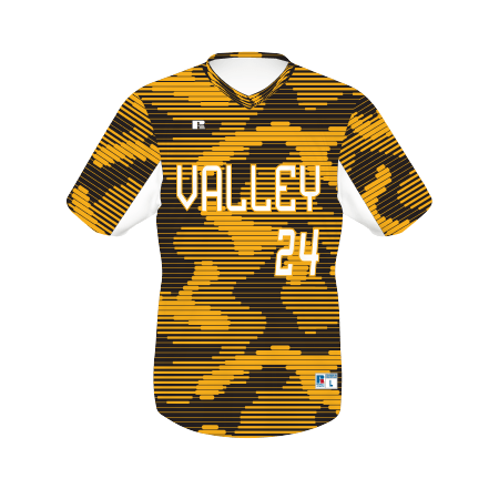 Russell Freestyle Sublimated V-Neck Baseball Jersey