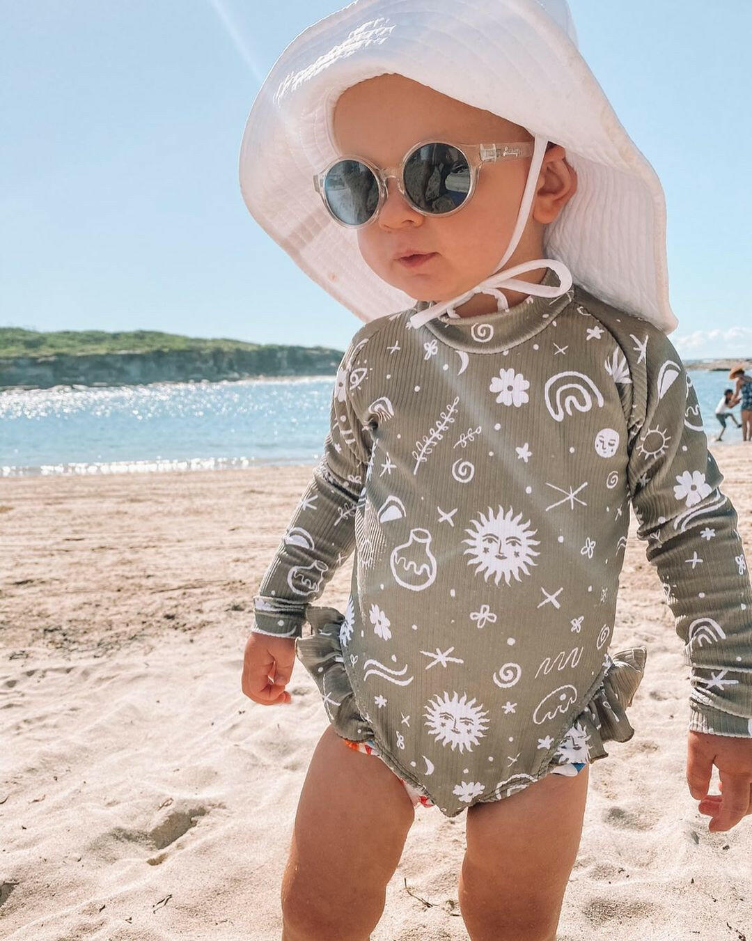 Zoe Rashguard Swimsuit - Olive