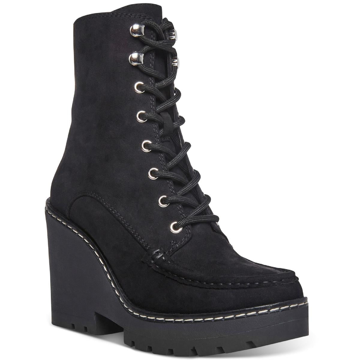 Marsh Faux Suede Ankle Platform Boots