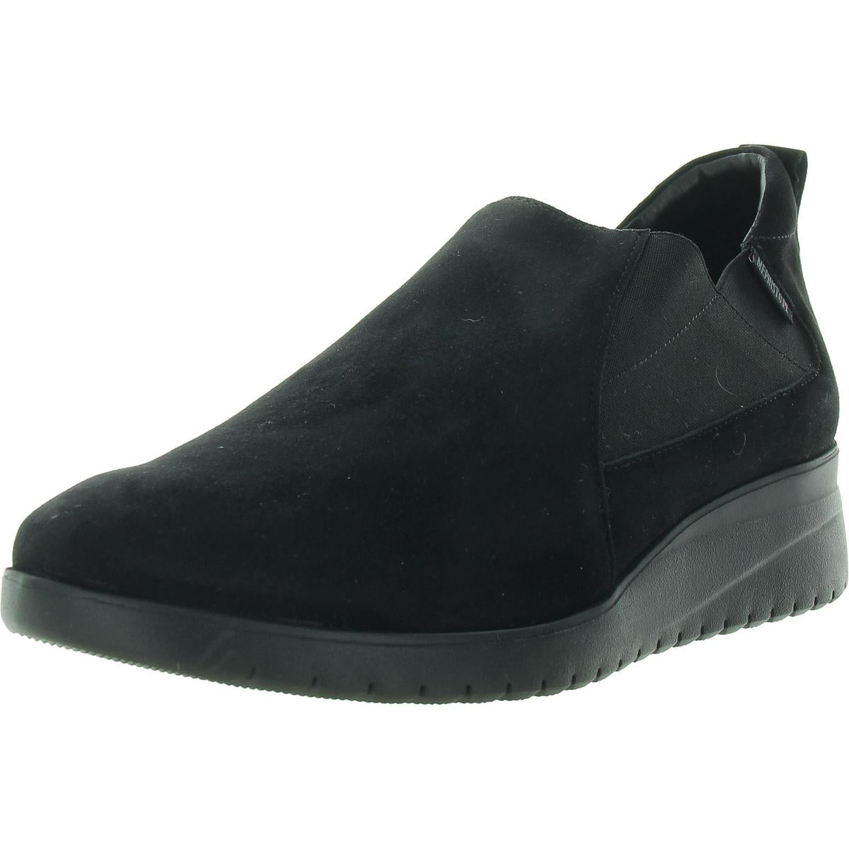 Stretch Leather Wedge Boots