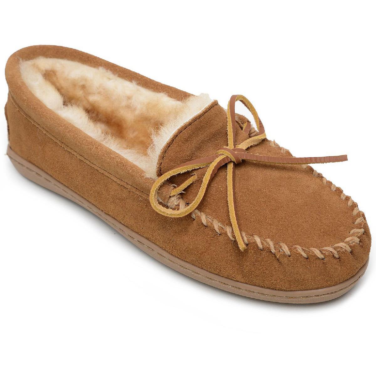 Sheepskin Hardsole Suede Shearling Moccasins