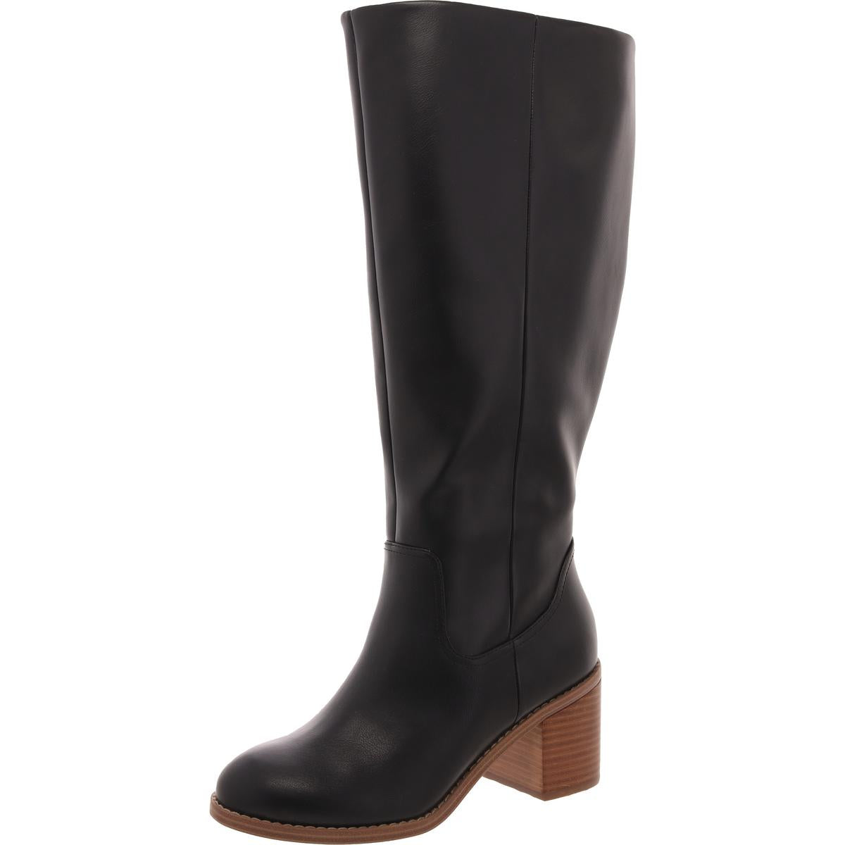 ULLAH Wide Calf Leather Knee-High Boots
