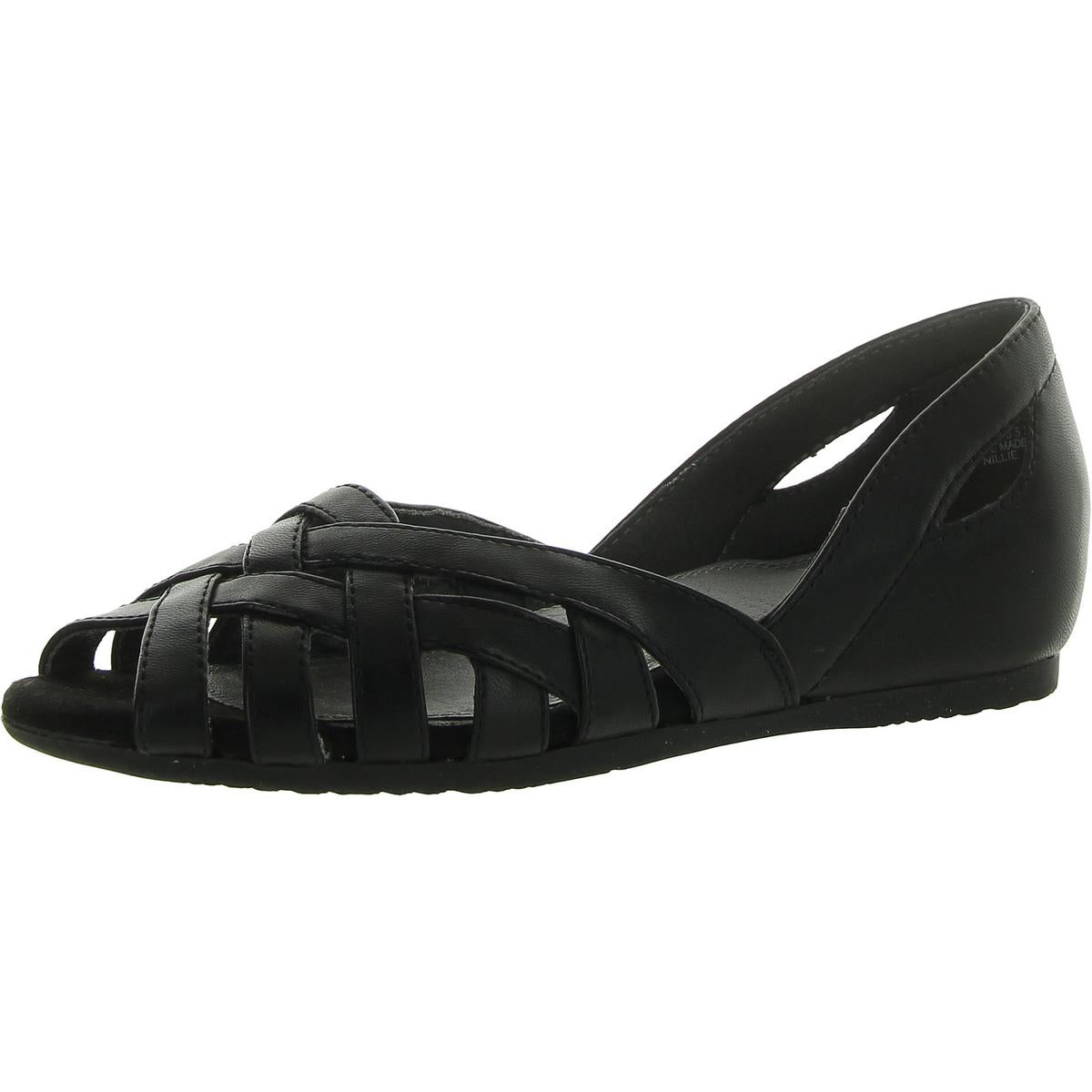 Nillie Faux Leather Caged Huarache Sandals