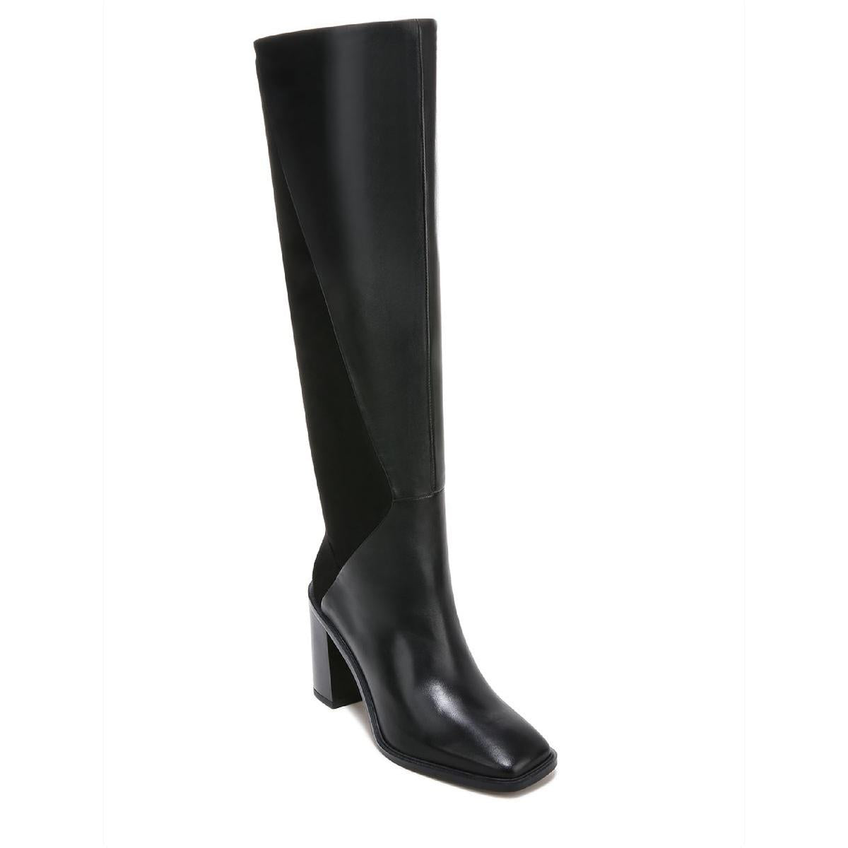 Stevie Leather Square Toe Knee-High Boots
