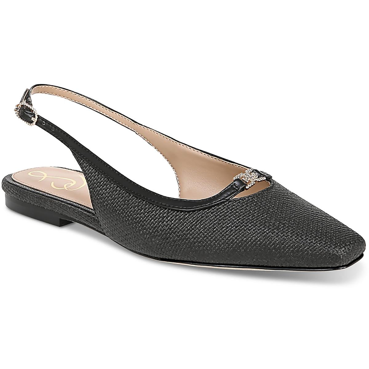 Cleo Ankle Strap Square Toe Slingbacks