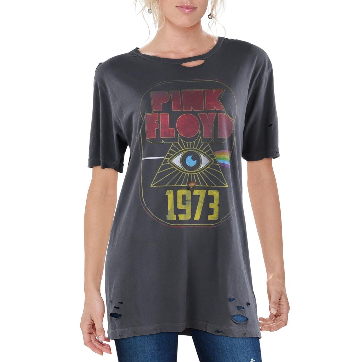 Pink Floyd Distressed Cotton Graphic T-Shirt