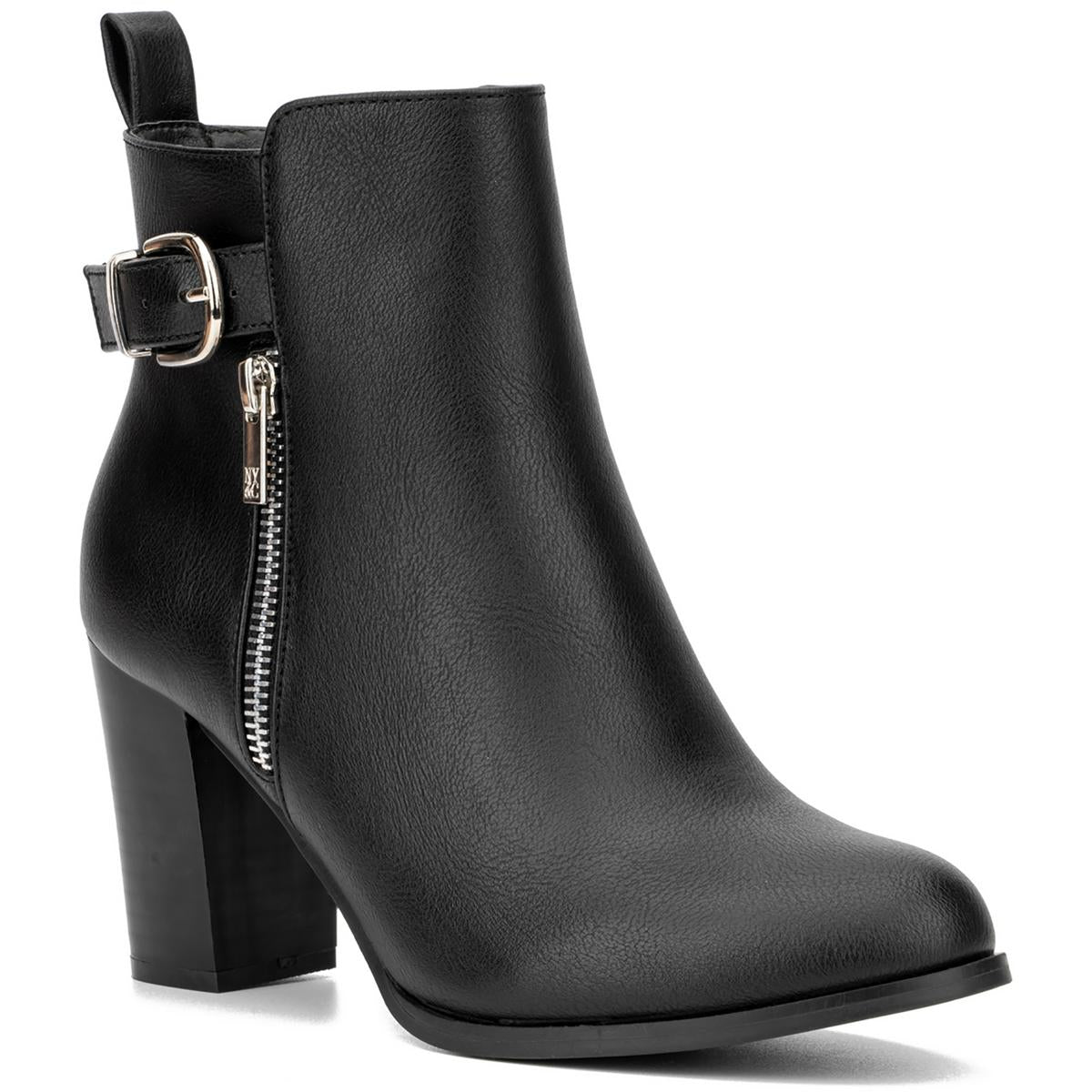 Angie Bootie Faux Leather Zip Up Booties