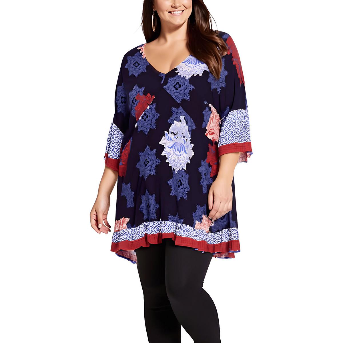 Plus Tunic Harper Brd Printed Tunic Top