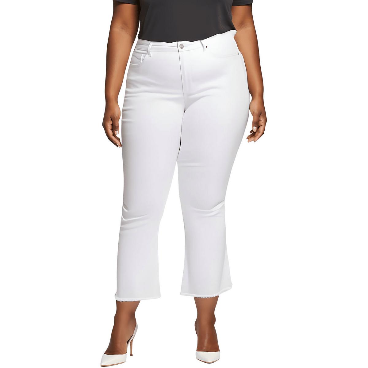 Frayed Hem Denim Flared Jeans