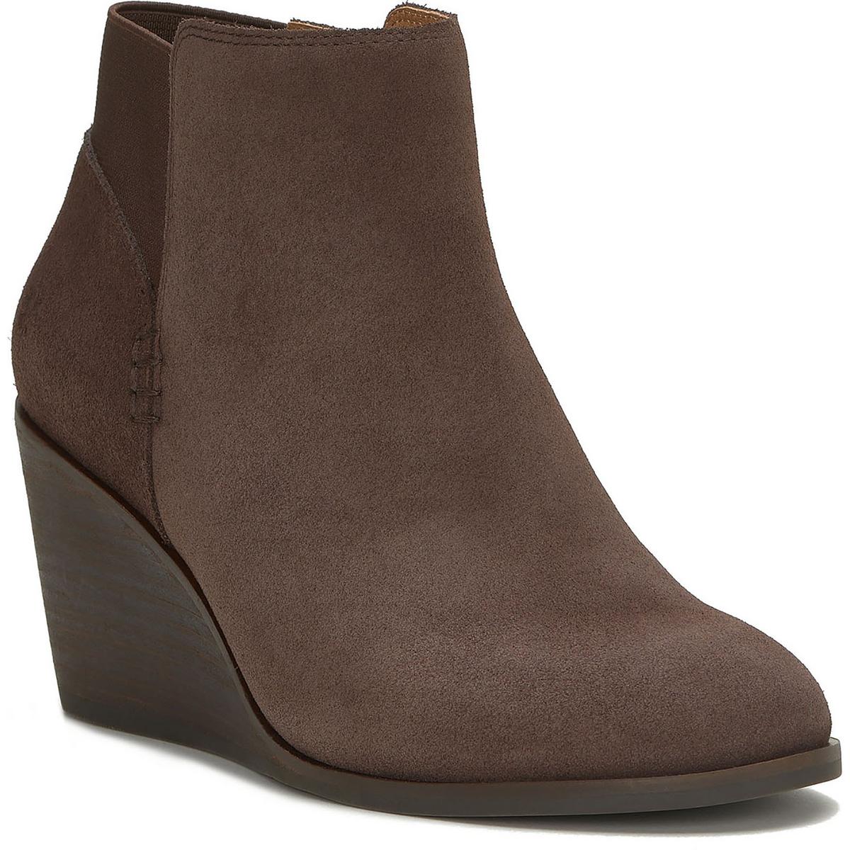 zorlina Leather Ankle Boot Wedge Boots