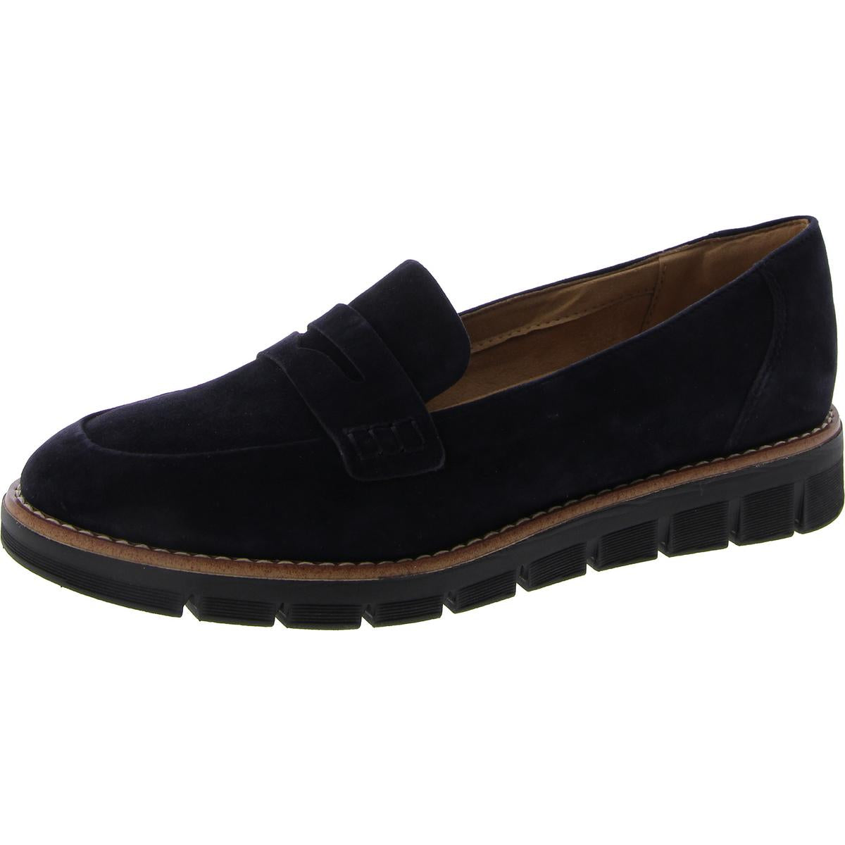 VELIA Leather Slip On Loafers