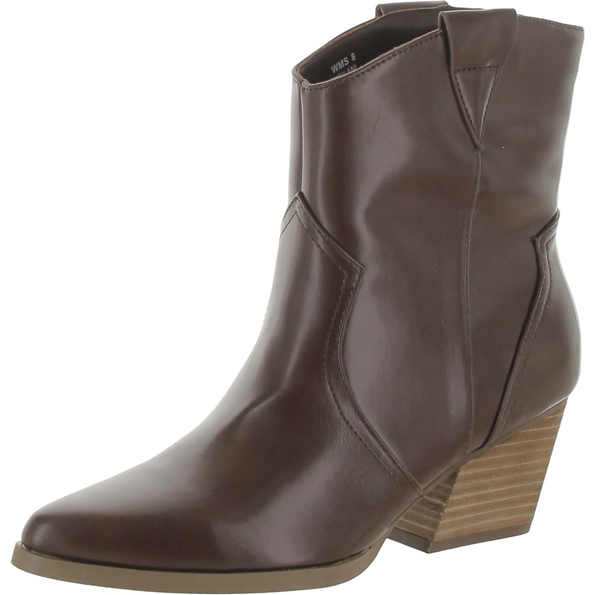 Keilani Faux Leather Pointed Toe Cowboy, Western Boots