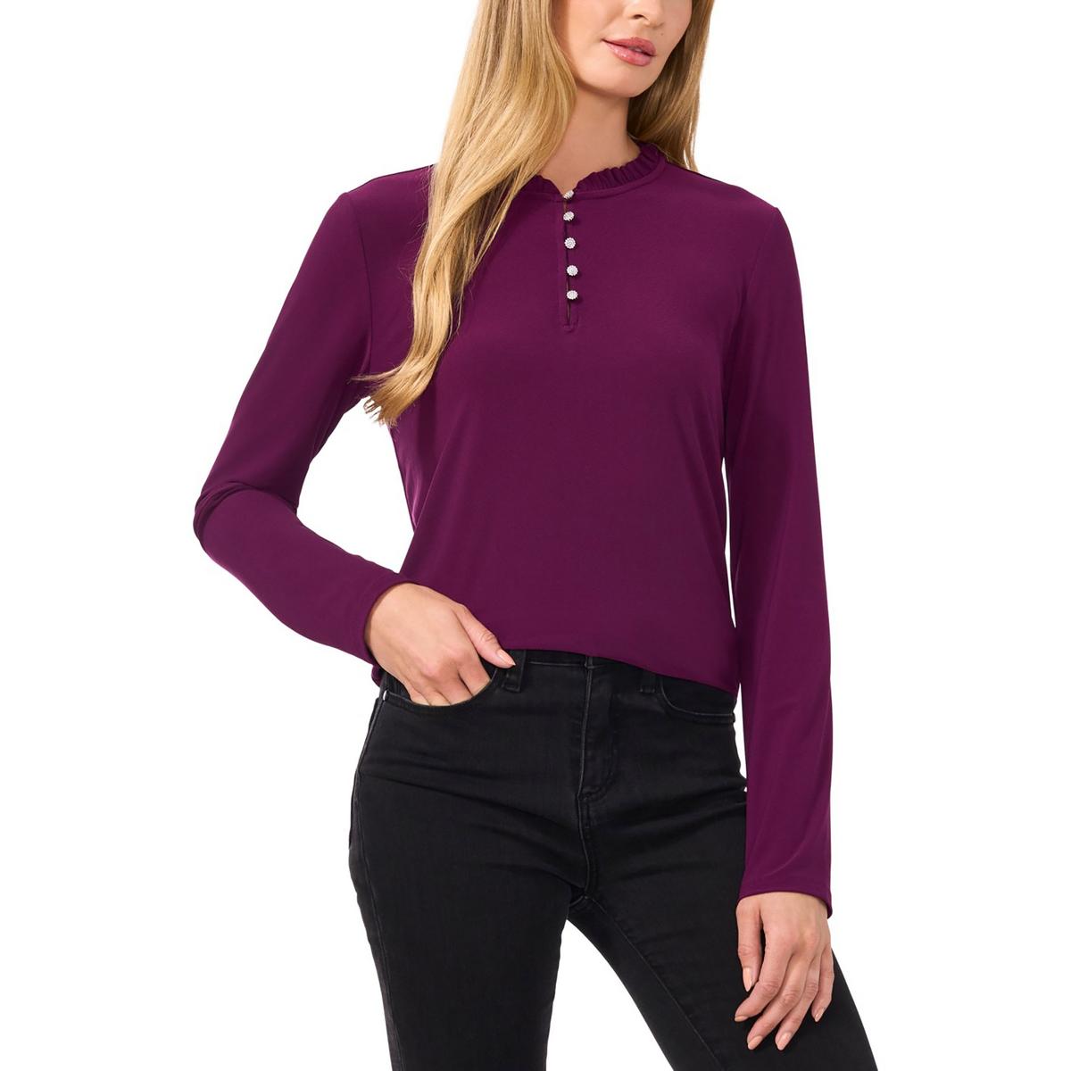 Embellished Ruffle Neck Blouse