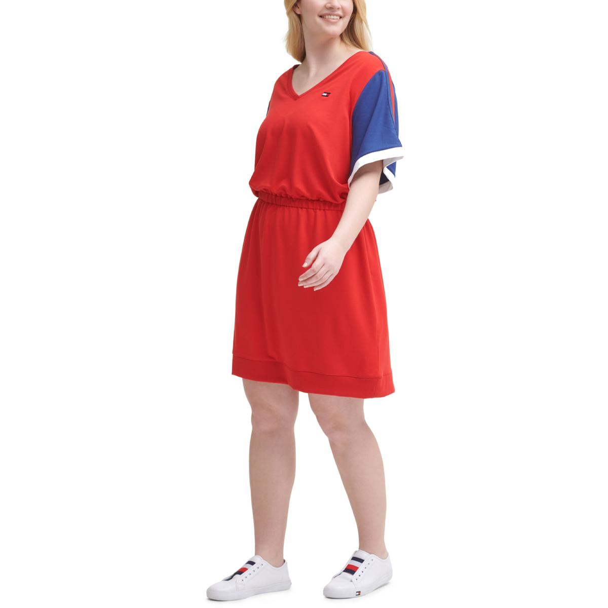Plus Colorblock Short T-Shirt Dress