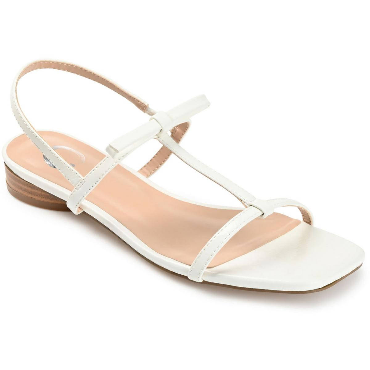 Zaidda Faux Leather Slip On Strappy Sandals