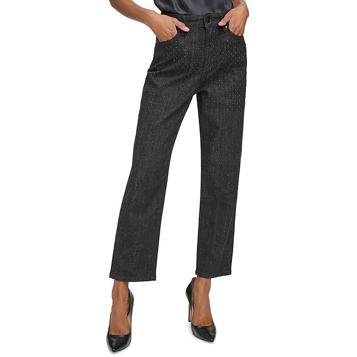 Cannes High-Rise Straight Leg Cropped Jeans