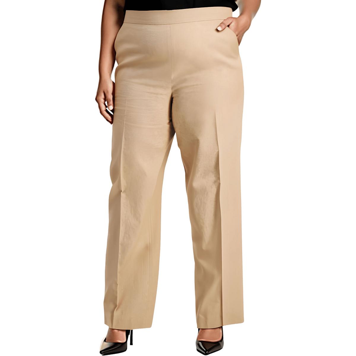 Plus Pocket Linen Wide Leg Pants