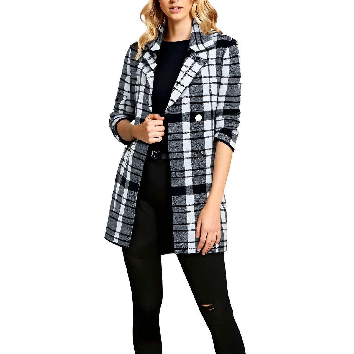 Plaid Cardigan Sweater