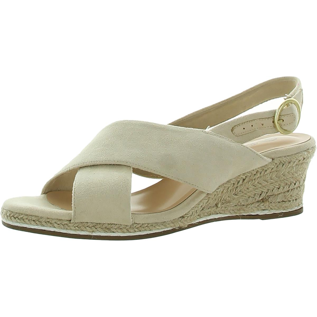 Nadette II Faux Suede Open Toe Wedges