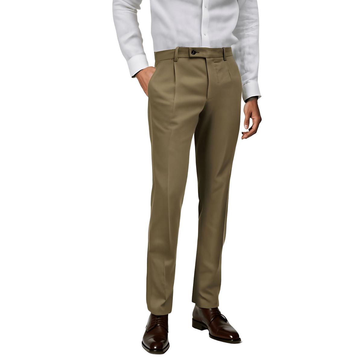 Pleated Tencel Trouser Pants