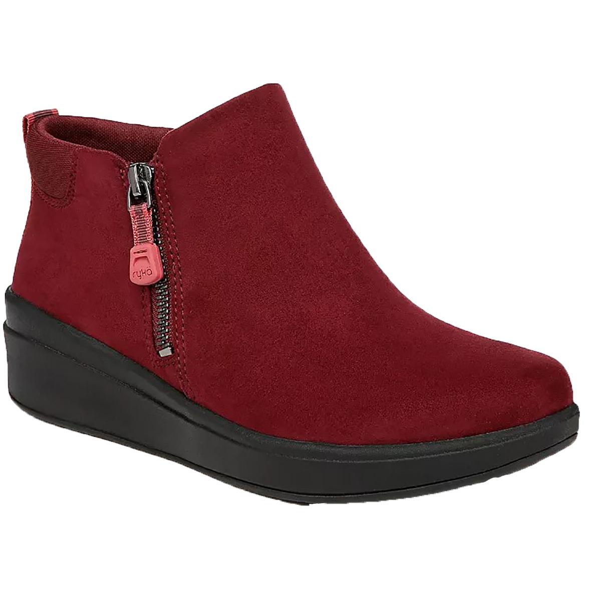 Lyrical Zipper Faux Suede Wedge Boots