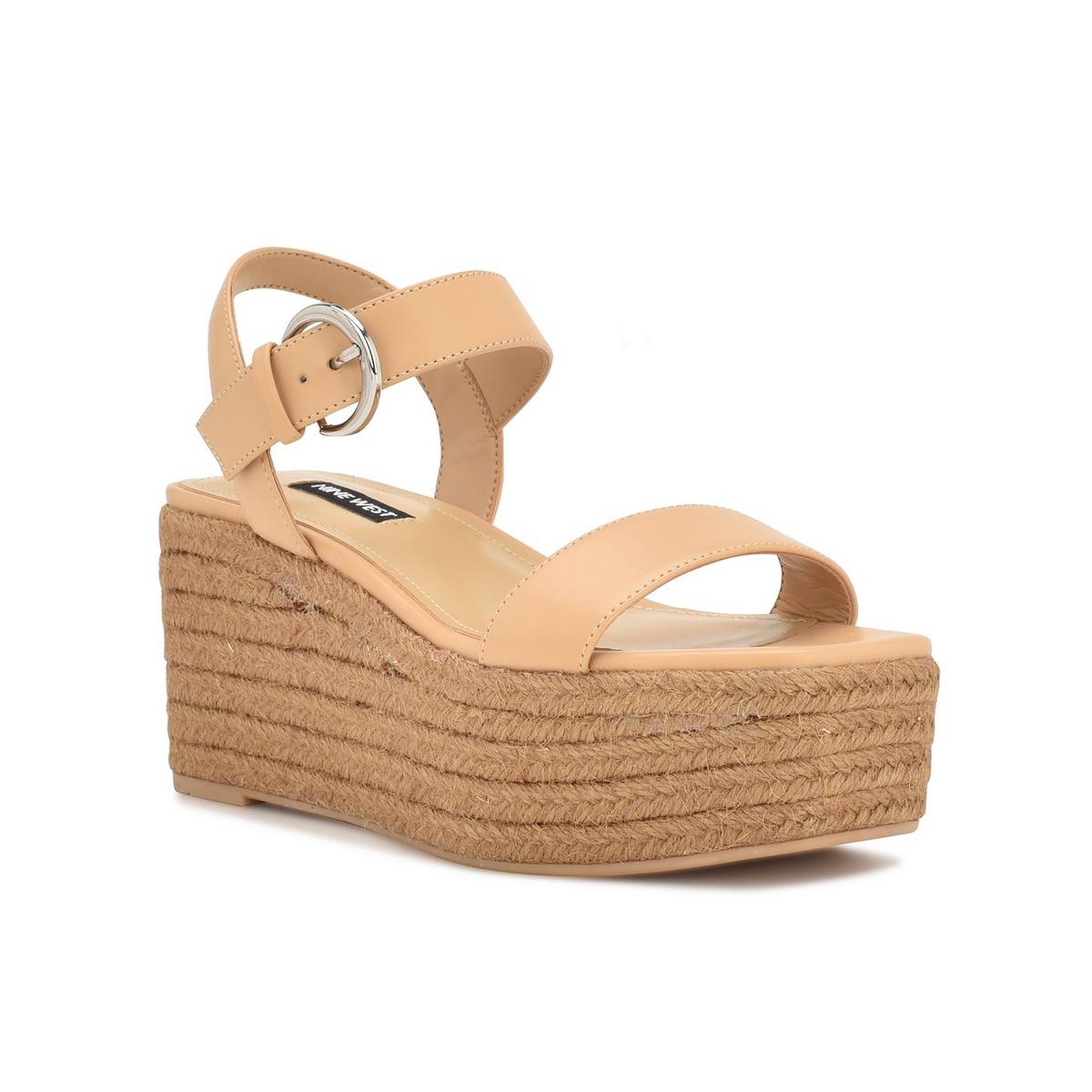 Nillo 3 Faux Leather Ankle Strap Platform Sandals