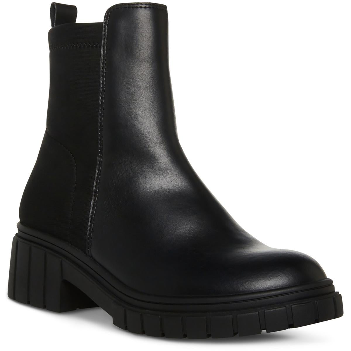 PRONTO Faux Leather Zipper Ankle Boots
