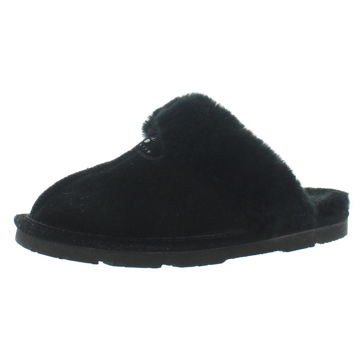 Loki II Suede Sheepskin Lined Scuff Slippers