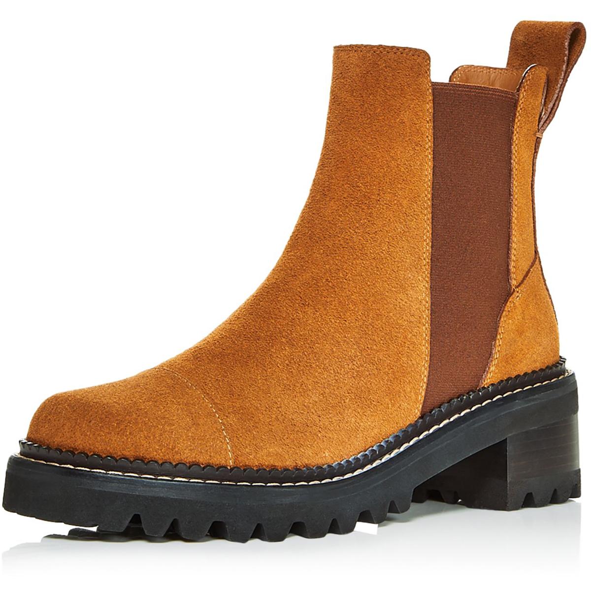 Lugged Sole Pull On Chelsea Boots