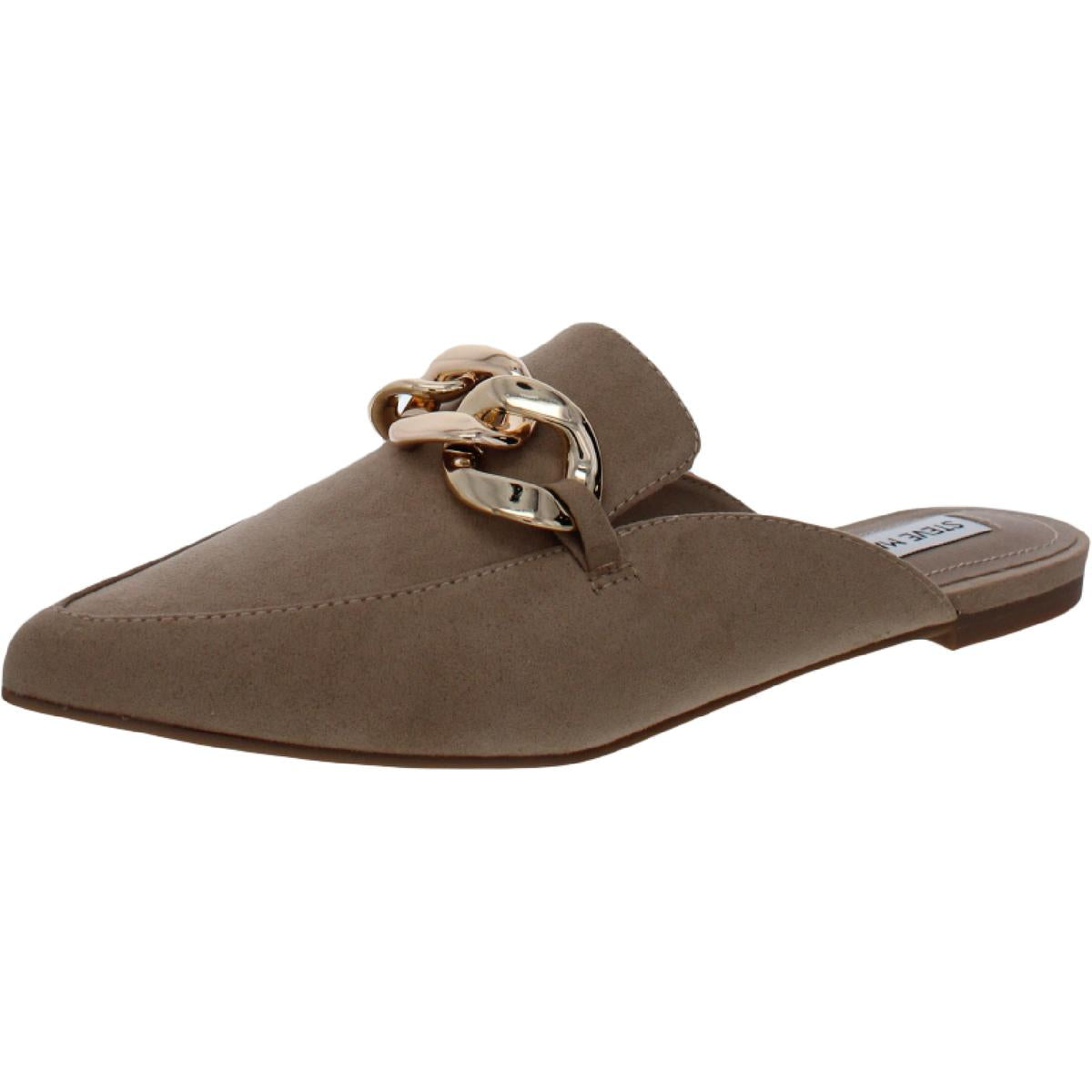 Finely Chain Embellished Loafer Mule