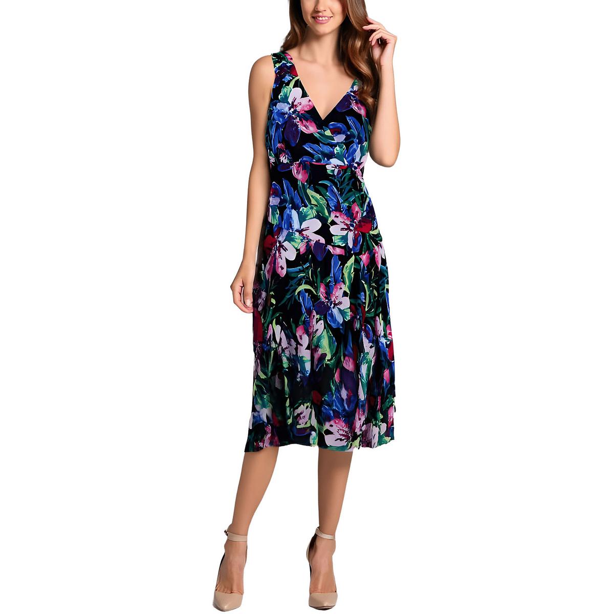 Asymmetric Chiffon Midi Dress