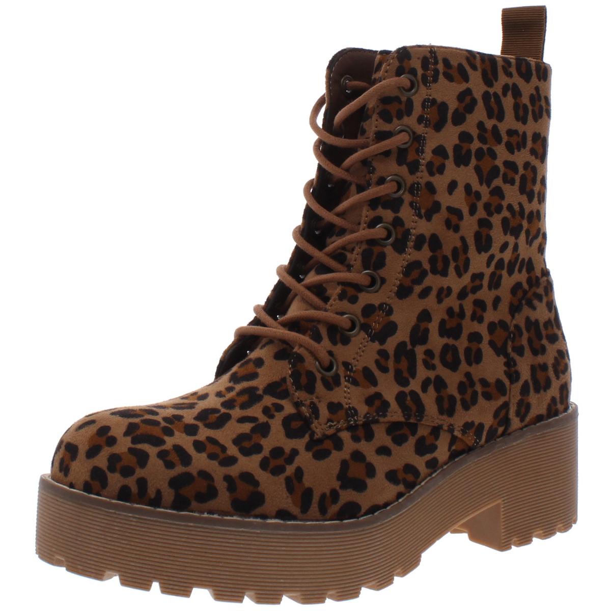 Mazzy Animal Print Platform Lace-Up Boot