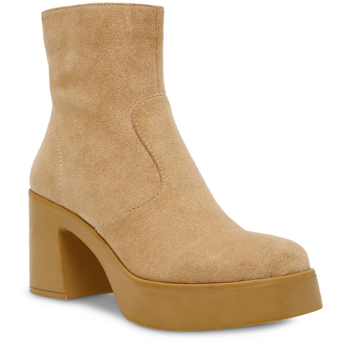 Sierra Zipper Faux Suede Ankle Boots