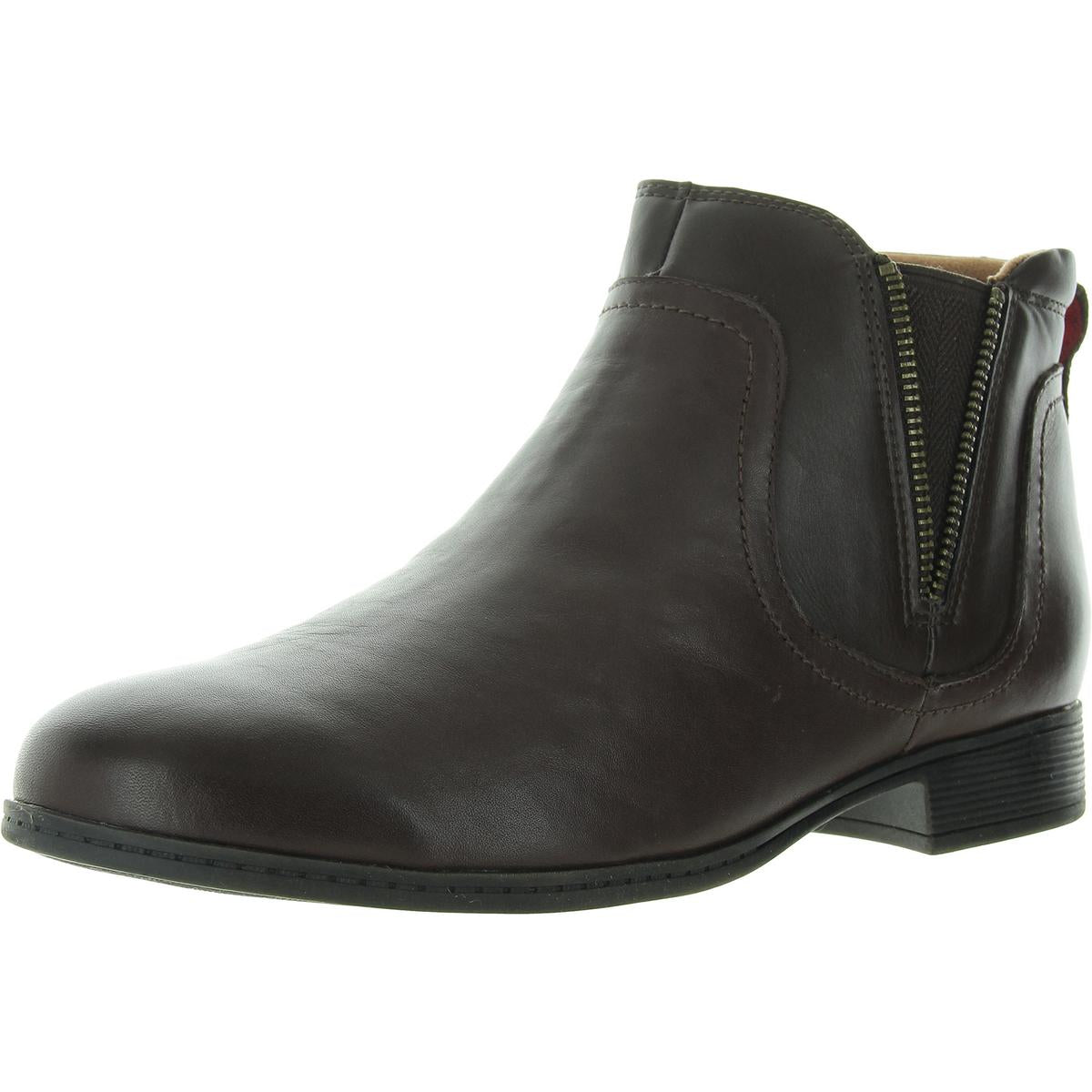 CROSBIE GORE Cushioned Footbed Leather Ankle Boots
