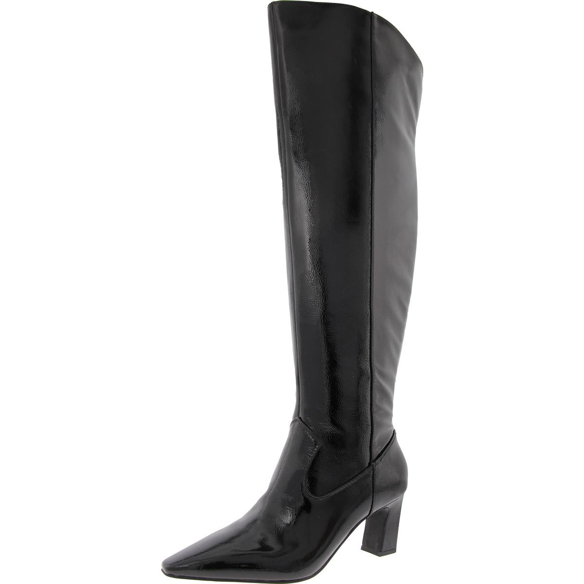 Shalie Zipper Patent Leather Over-The-Knee Boots
