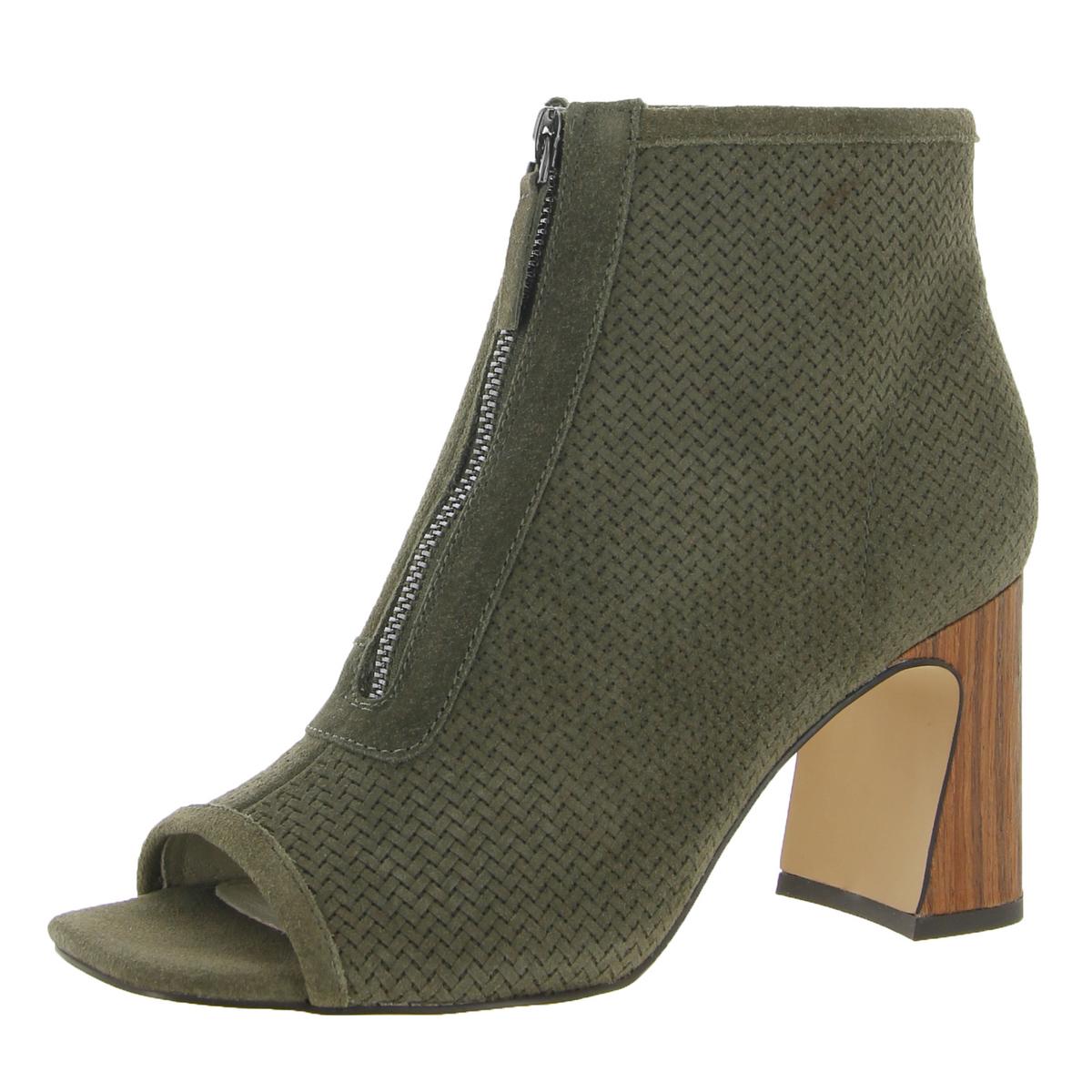 READY Leather Open Toe Pumps