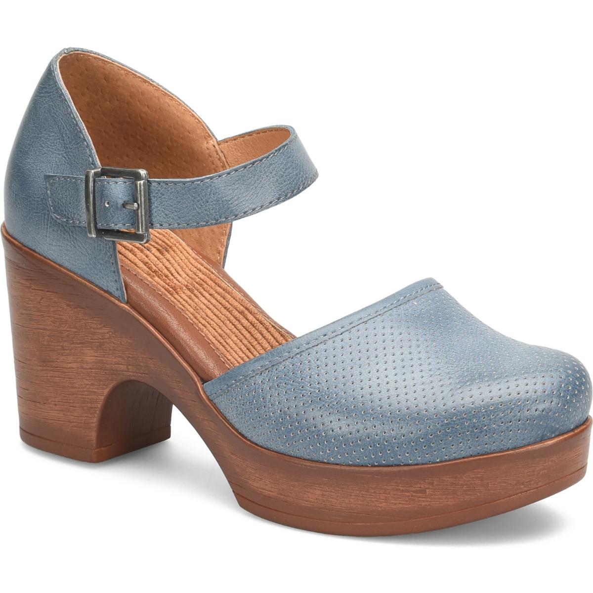 Gia Faux Leather Perforated Clogs