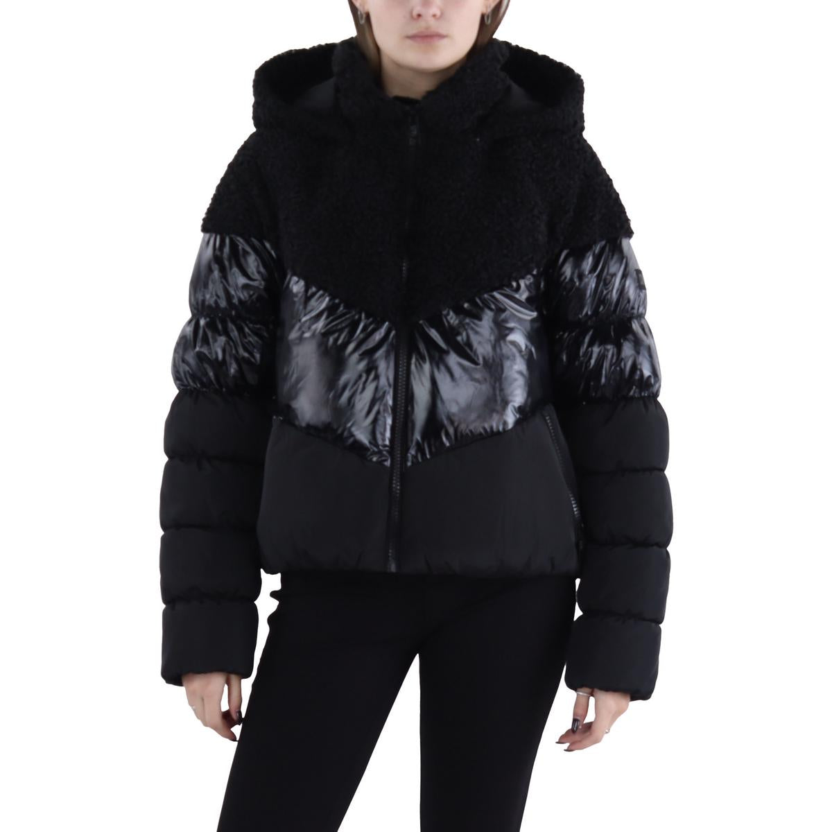 Faux Fur Cropped Puffer Jacket