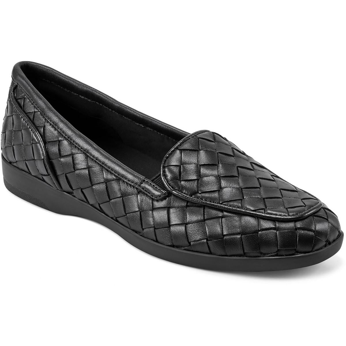 SEDEVITT19 Woven Leather Flat Shoes