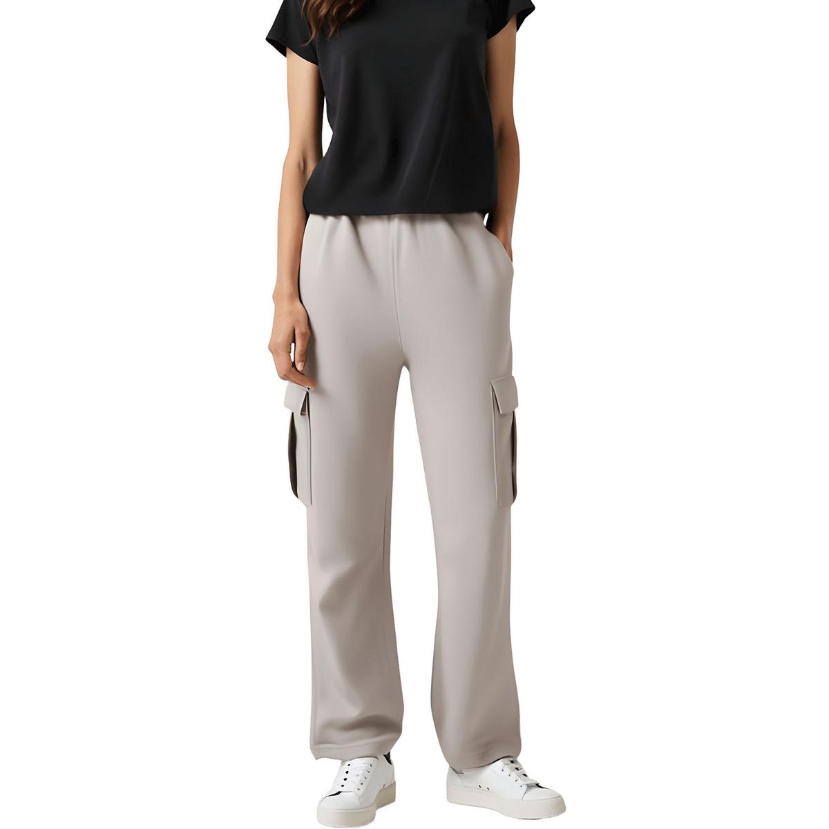 Mid Rise Cargo Sweatpants Pocket Fleece Sweatpants