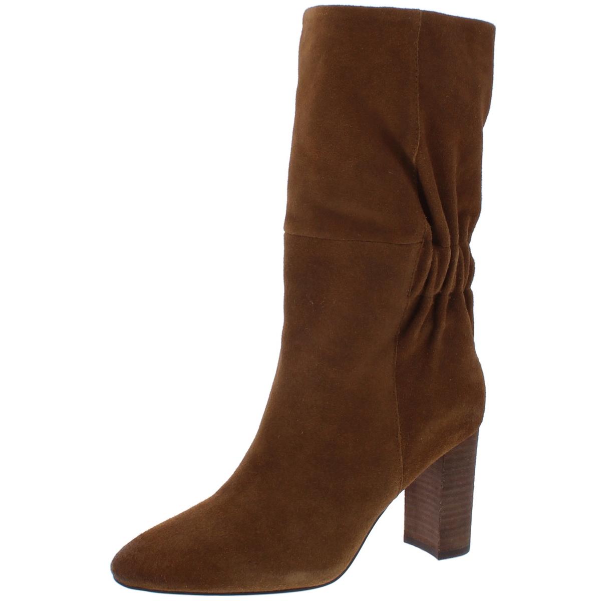 Barrie Gathered Almond Toe Mid-Calf Boots
