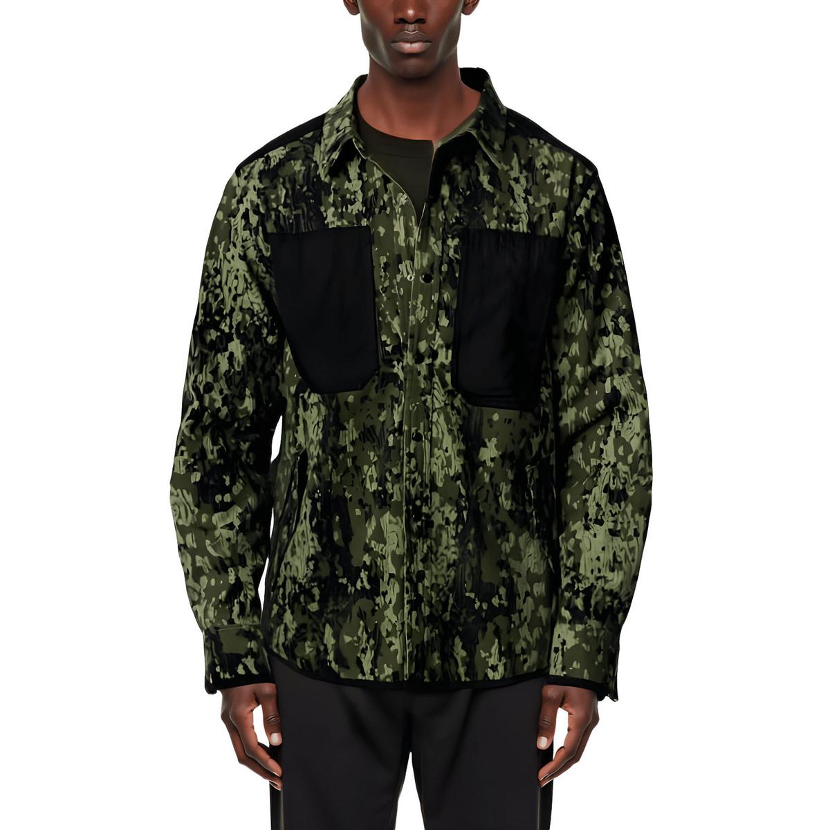 Camouflage Cotton Shirt Jacket