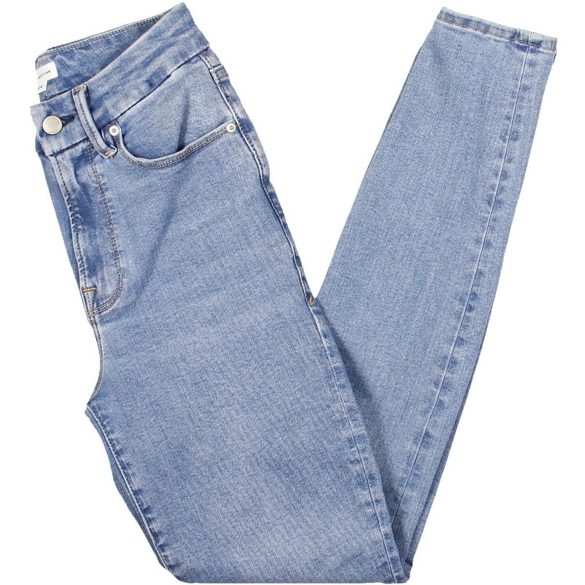 Mid Rise Light Wash Skinny Jeans