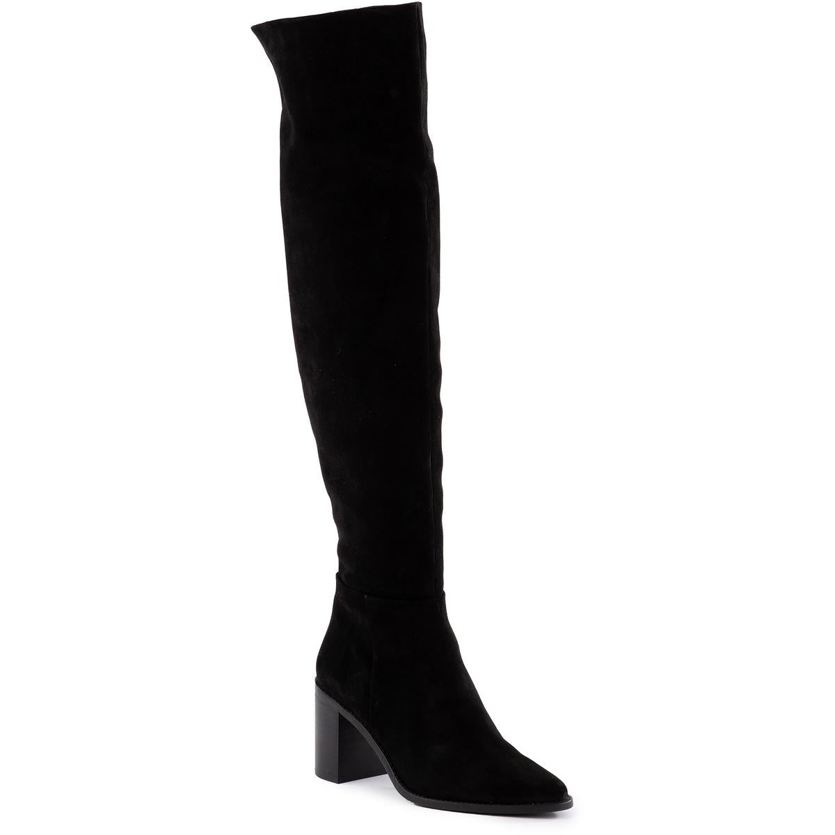 Gifted Suede Zipper Leather Over-The-Knee Boots