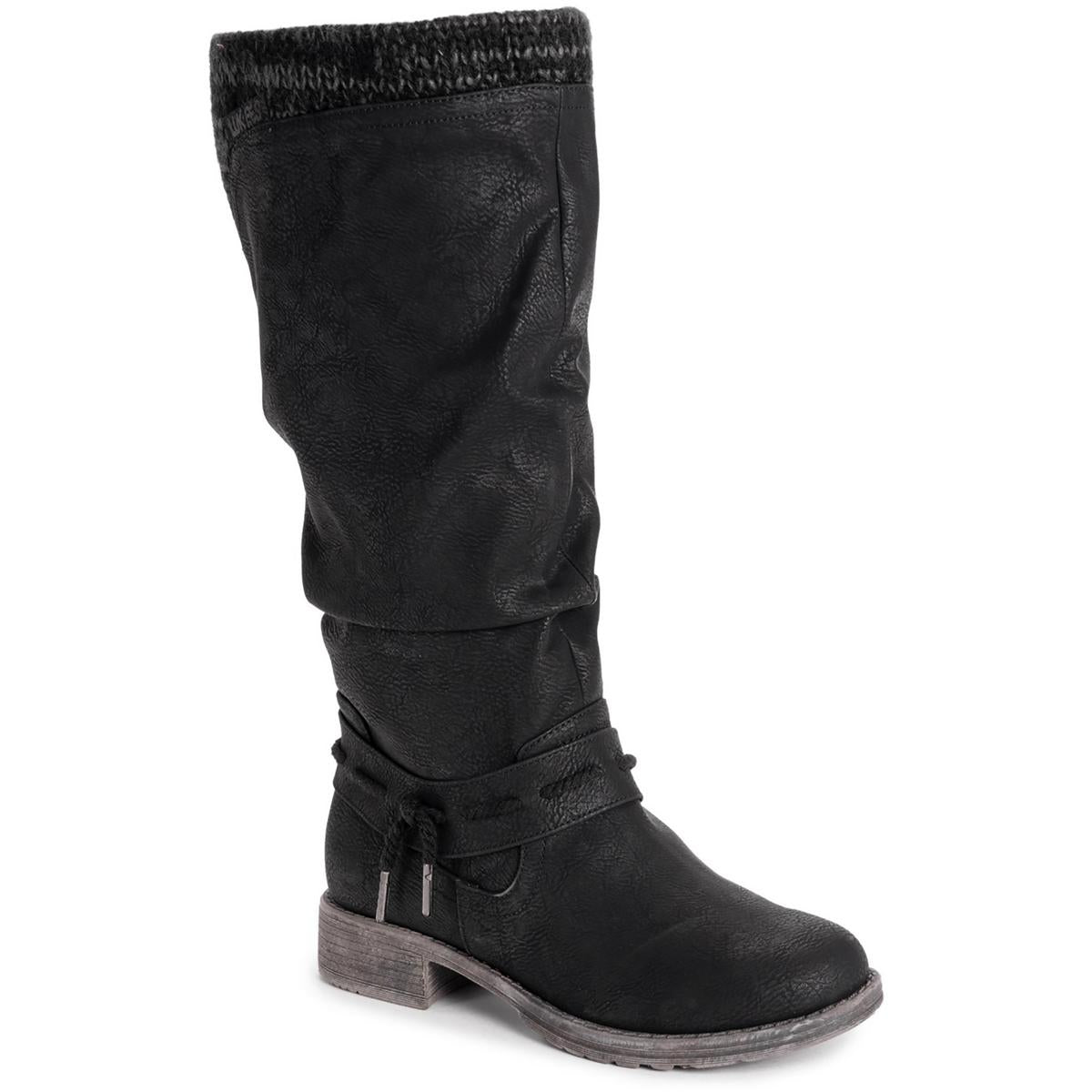 Bianca Briana Faux Leather Zipper Knee-High Boots