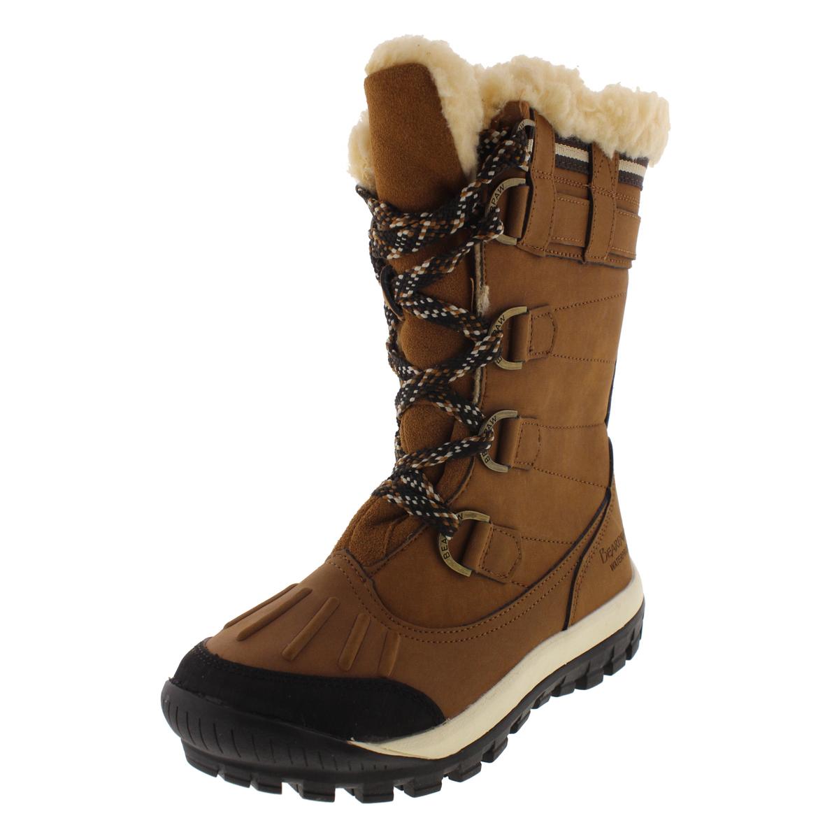 Desdemona Leather Faux Fur Lined Snow Boots
