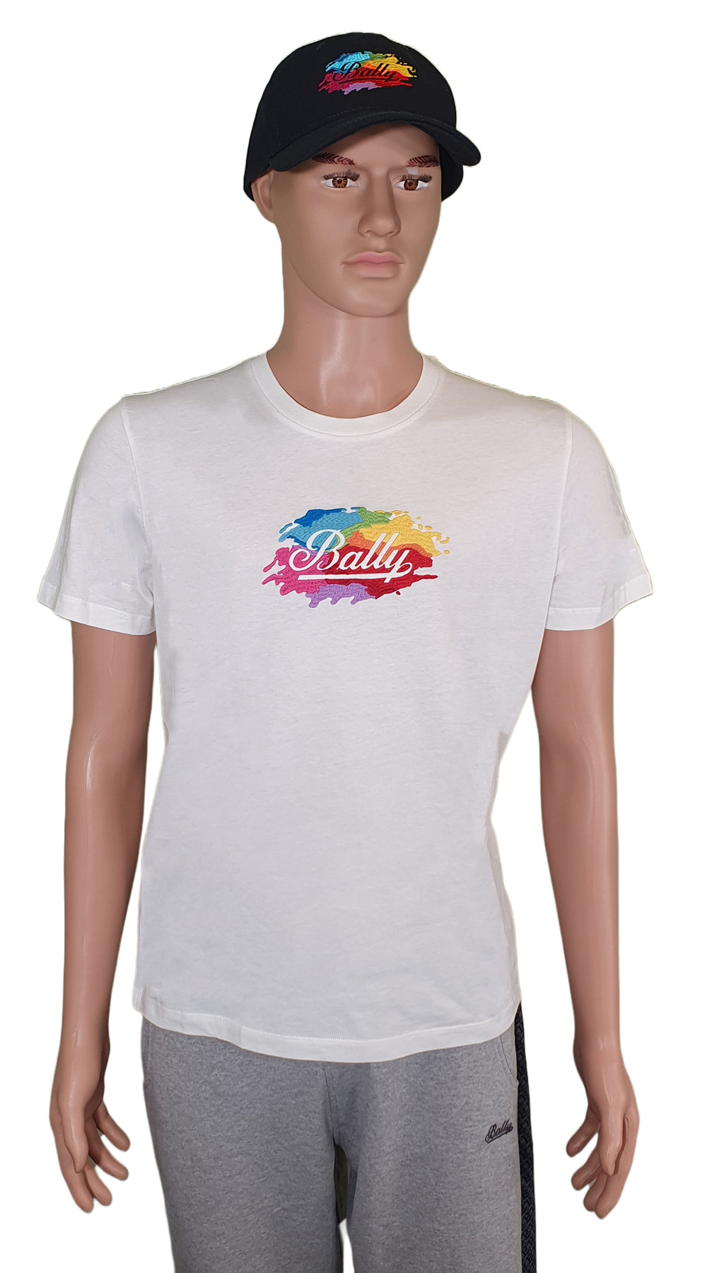 Bally 6301245 Unisex White 100% Cotton Logo T-Shirt 7706064551996