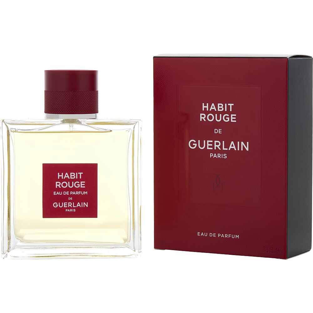 Habit Rouge By Guerlain Eau De Parfum Spray 3.3 Oz (New Packaging) Men 7827899613244