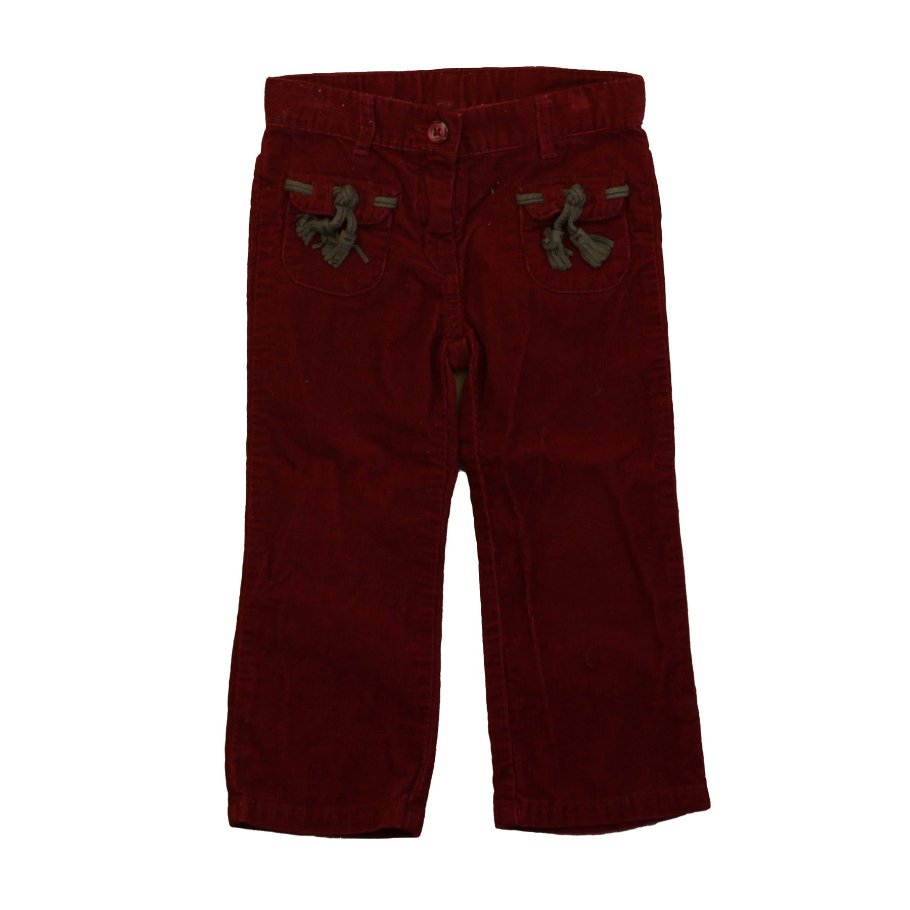Janie and Jack Girls Maroon Corduroy Pants 7805842194492